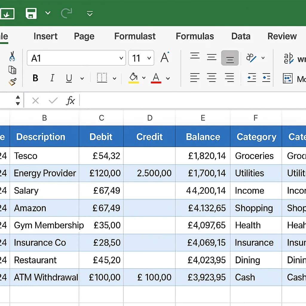 CSV transaction files imported into bookkeeping and reporting systems