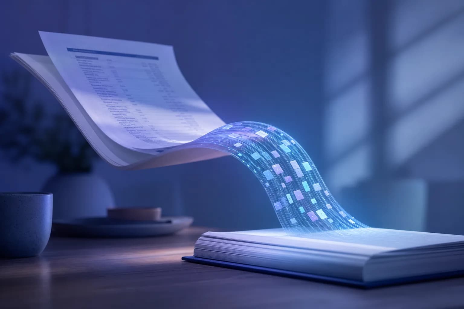 FlowParse converting a PDF bank statement into a file that imports into Fortnox