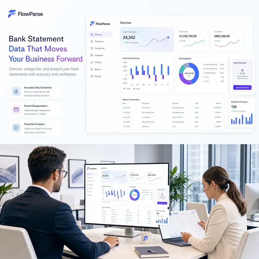 Accountants and business owners using the FlowParse Barclays statement converter