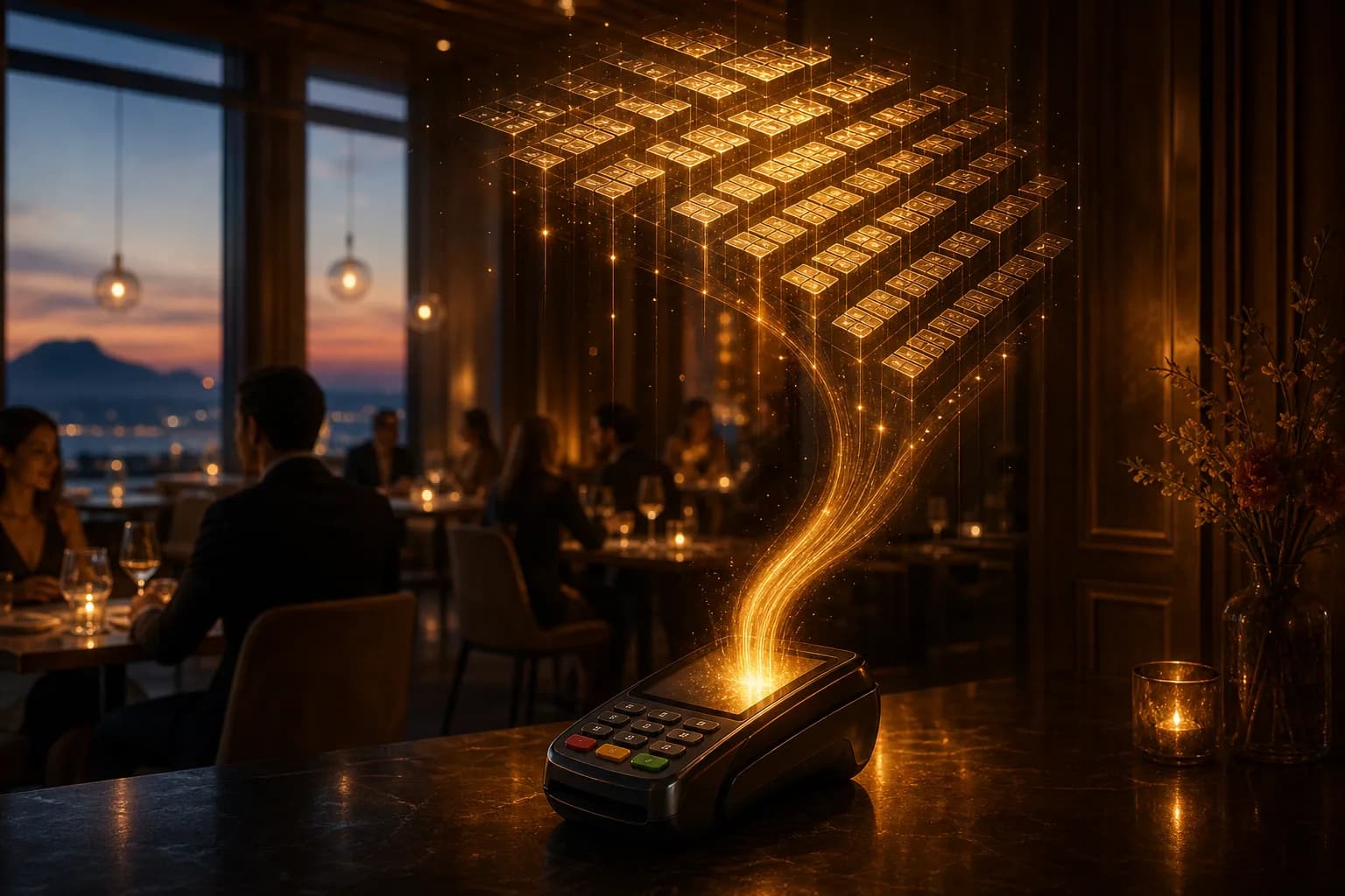 A restaurant's bank statements converted into reconciled card-settlement, supplier and payroll rows