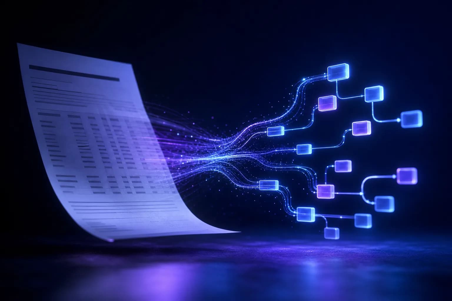 A bank statement PDF converted into structured XML