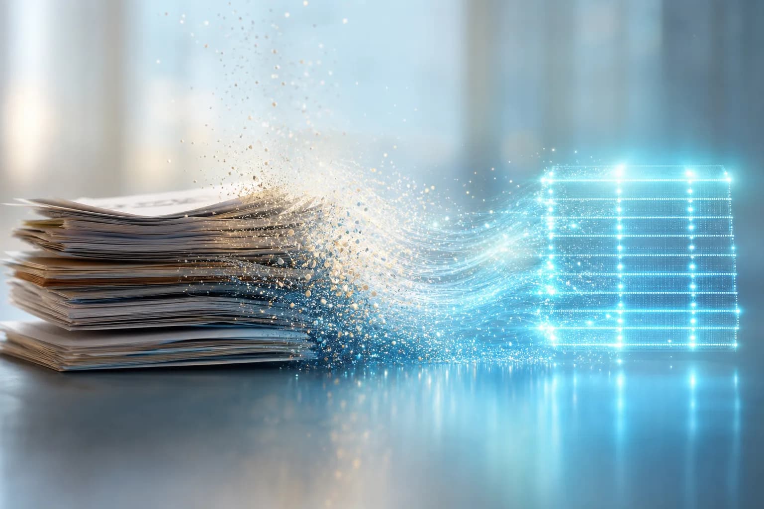 A dense bank statement converted into structured data for a covenant review