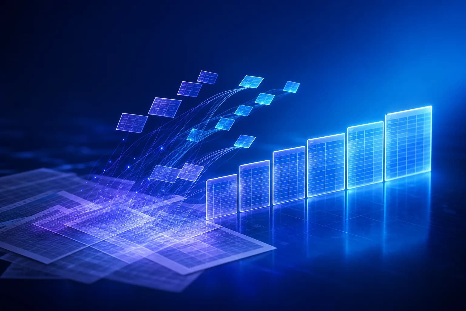 A brokerage statement PDF being converted into a structured Excel spreadsheet