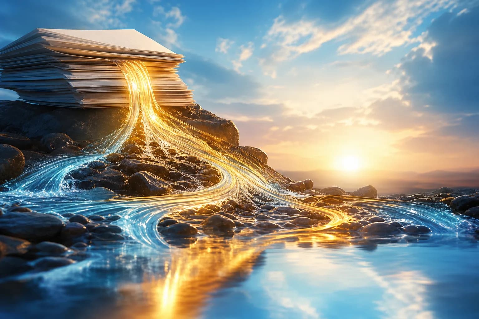 Cash flowing in and out of a business, built from converted bank statements