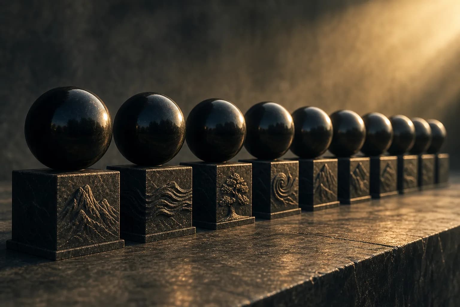 Each holding resting on its own engraved record of origin