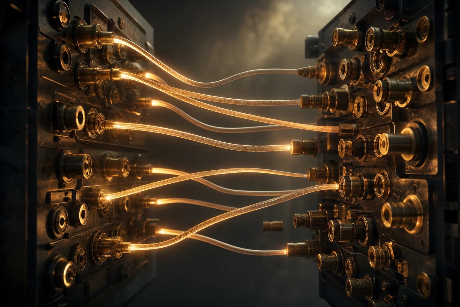 Conduits that stay connected while one side is rearranged