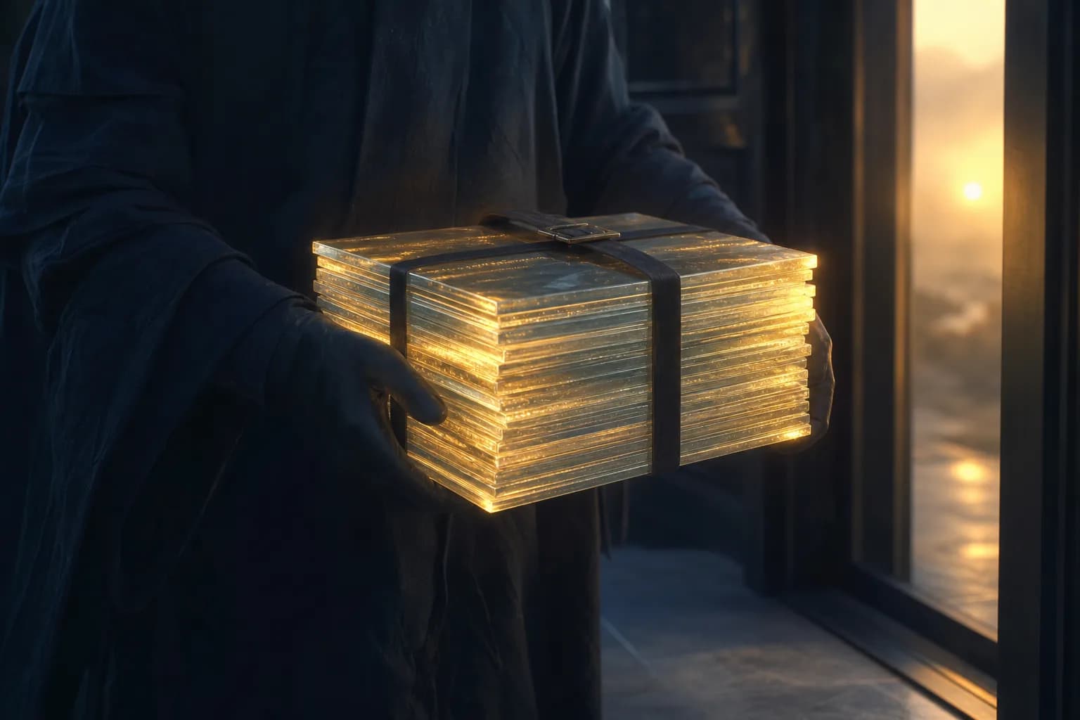 Documents assembled behind the figures in a claim