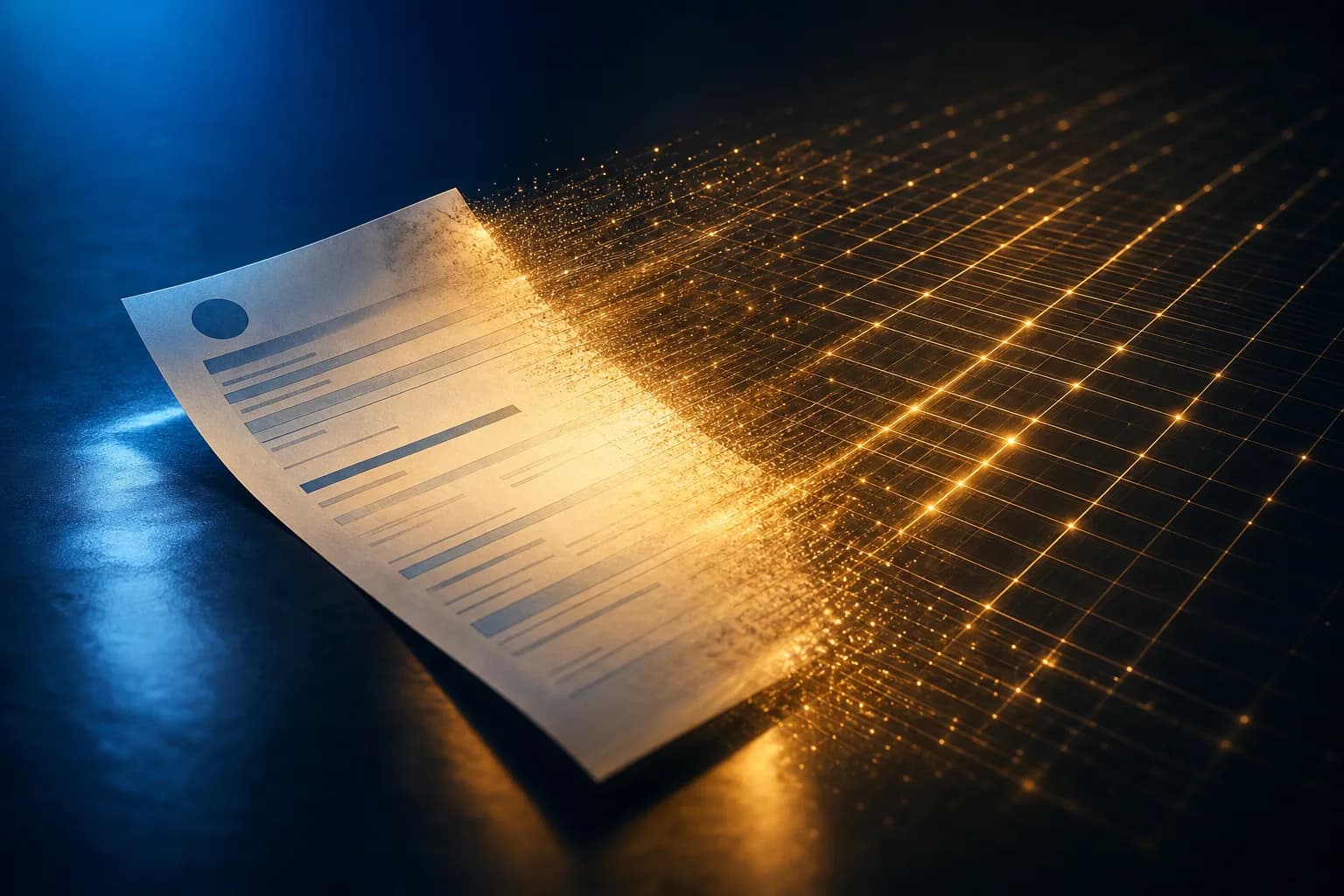 Ein PDF-Kontoauszug wird in eine saubere Excel-Tabelle umgewandelt