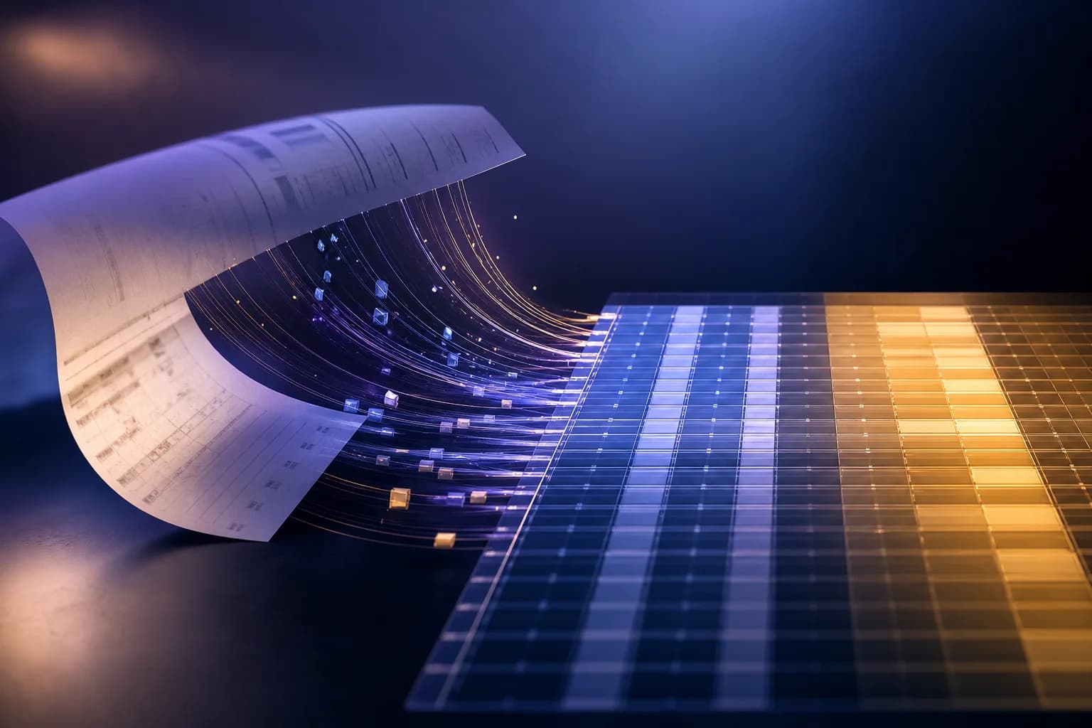 A statement of account PDF converted into a clean, structured Excel spreadsheet