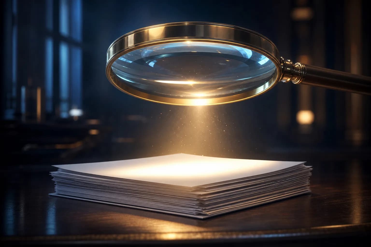 A claim file being reviewed against independent records