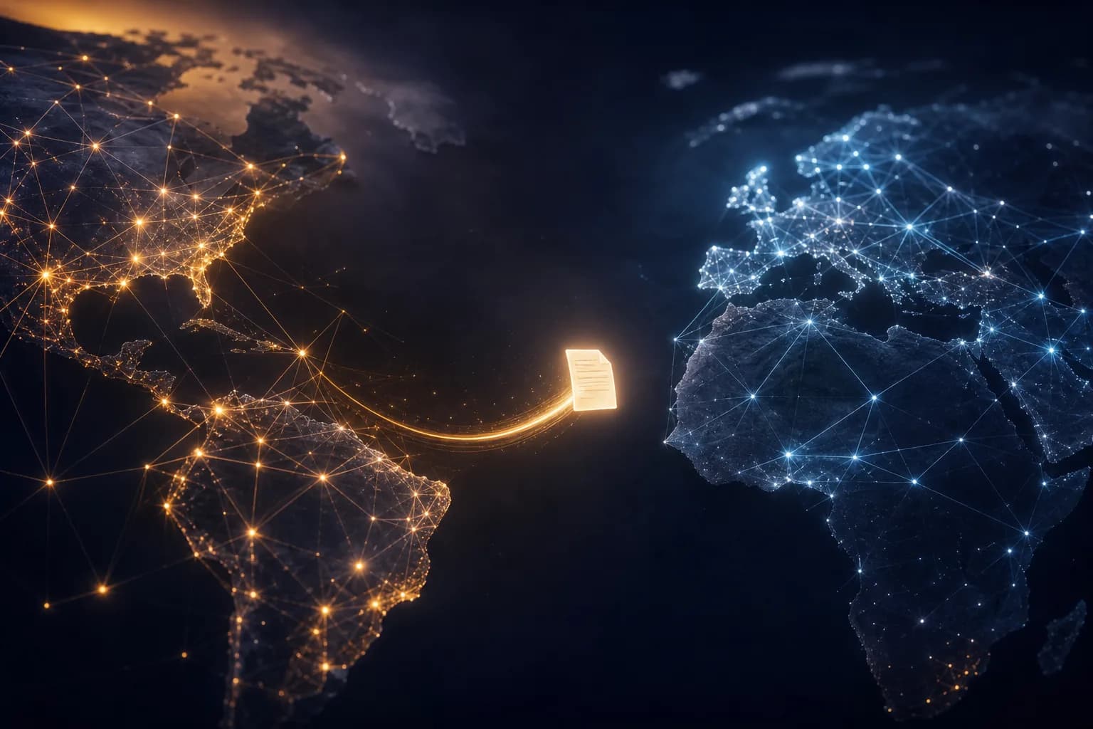 A network of connected accounts with visible gaps where open banking cannot reach