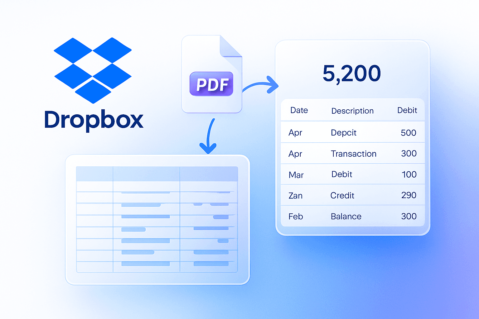 Bank statements from Dropbox into Excel transactions