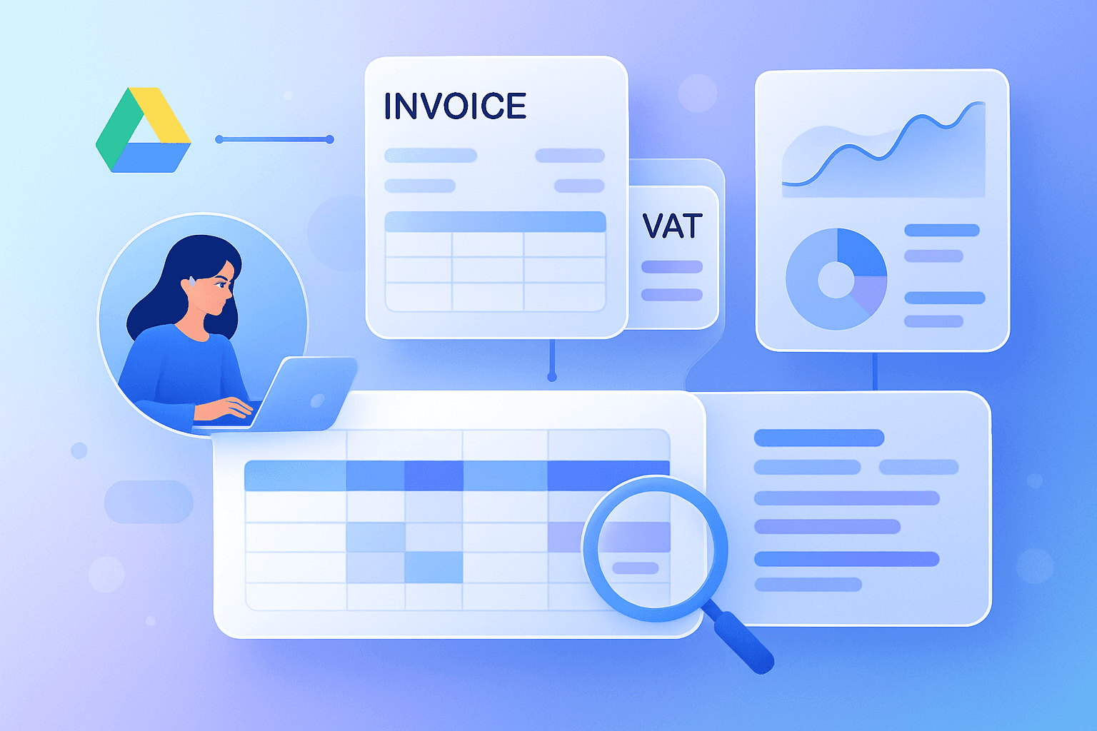 AI invoice extraction from Google Drive into spreadsheets