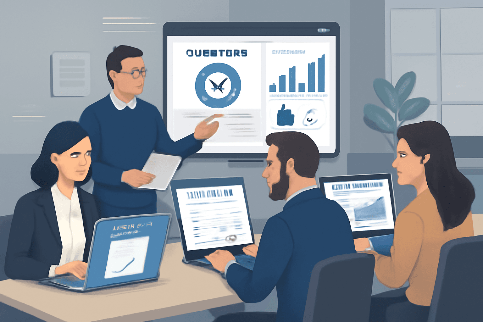 Modern finance operations team using AI invoice validation workflows with compliance dashboards