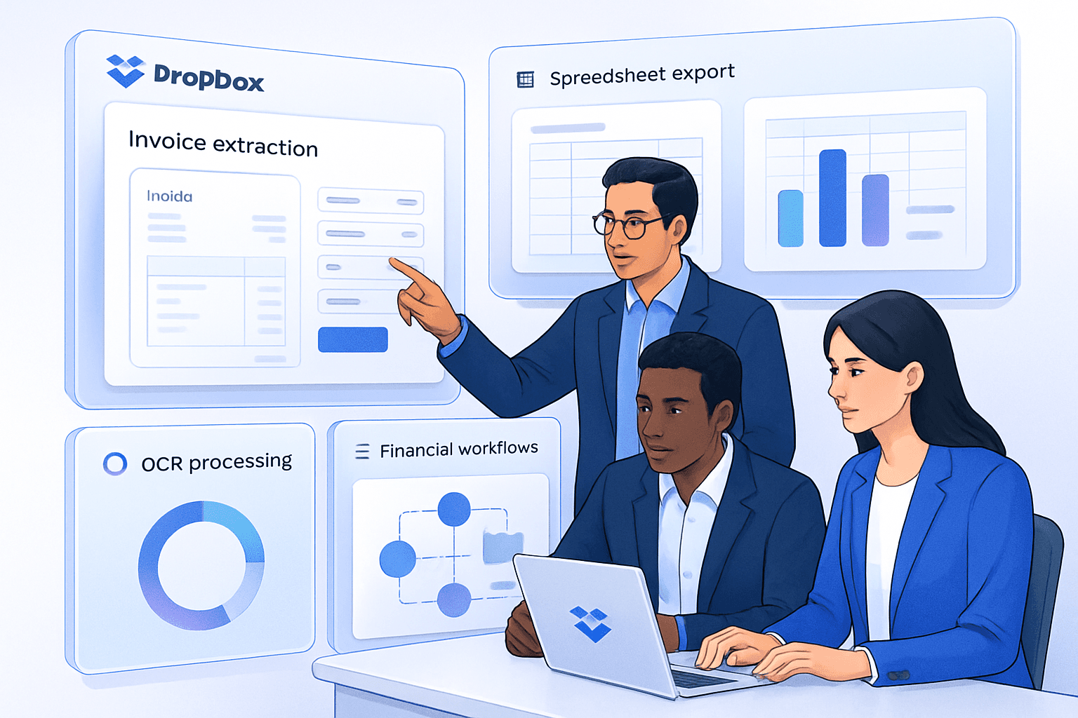 Finance teams using Dropbox document automation
