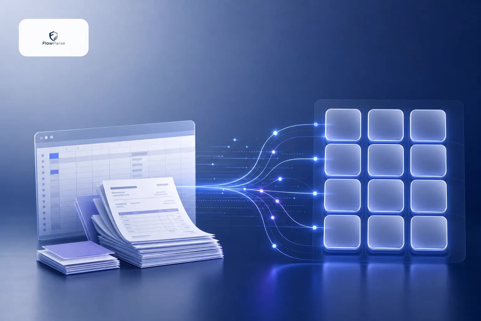 Extracted results mapped into practice-management and GL import formats