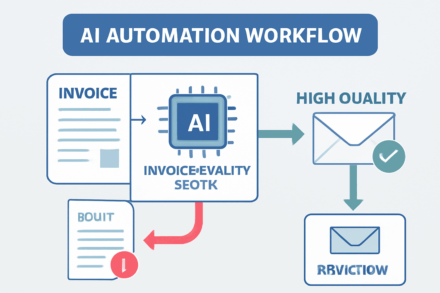 AI automation workflow using Invoice Quality Score to route high-quality invoices automatically and flag low-quality documents