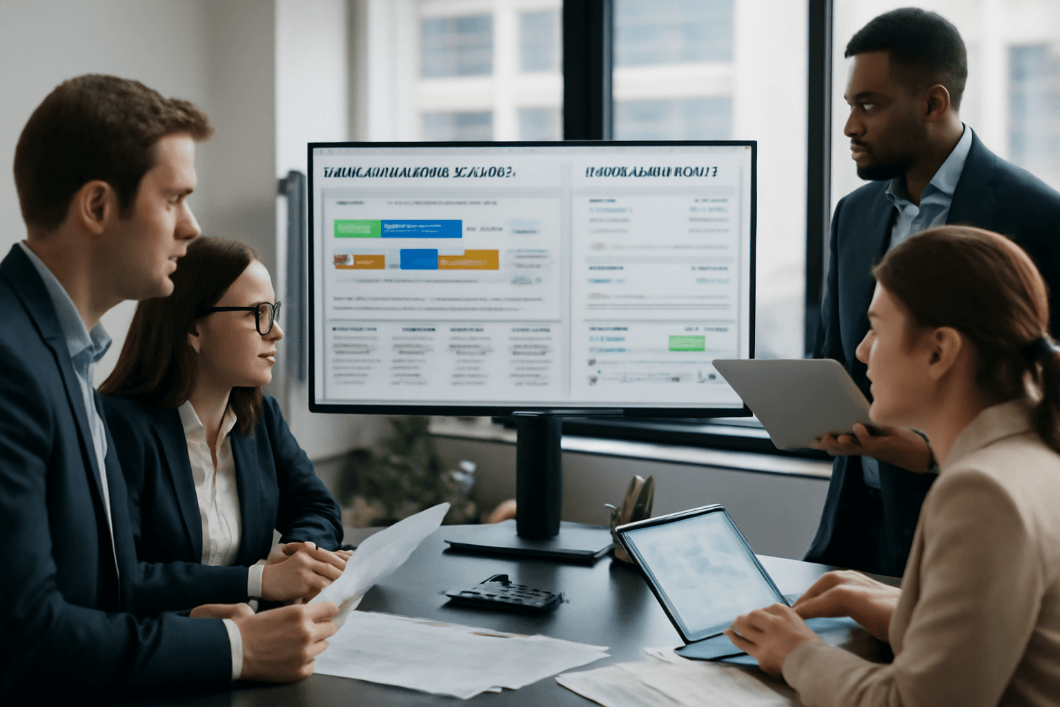 Accountants and finance teams reviewing invoice quality scores and validation reports inside AI-powered accounting software