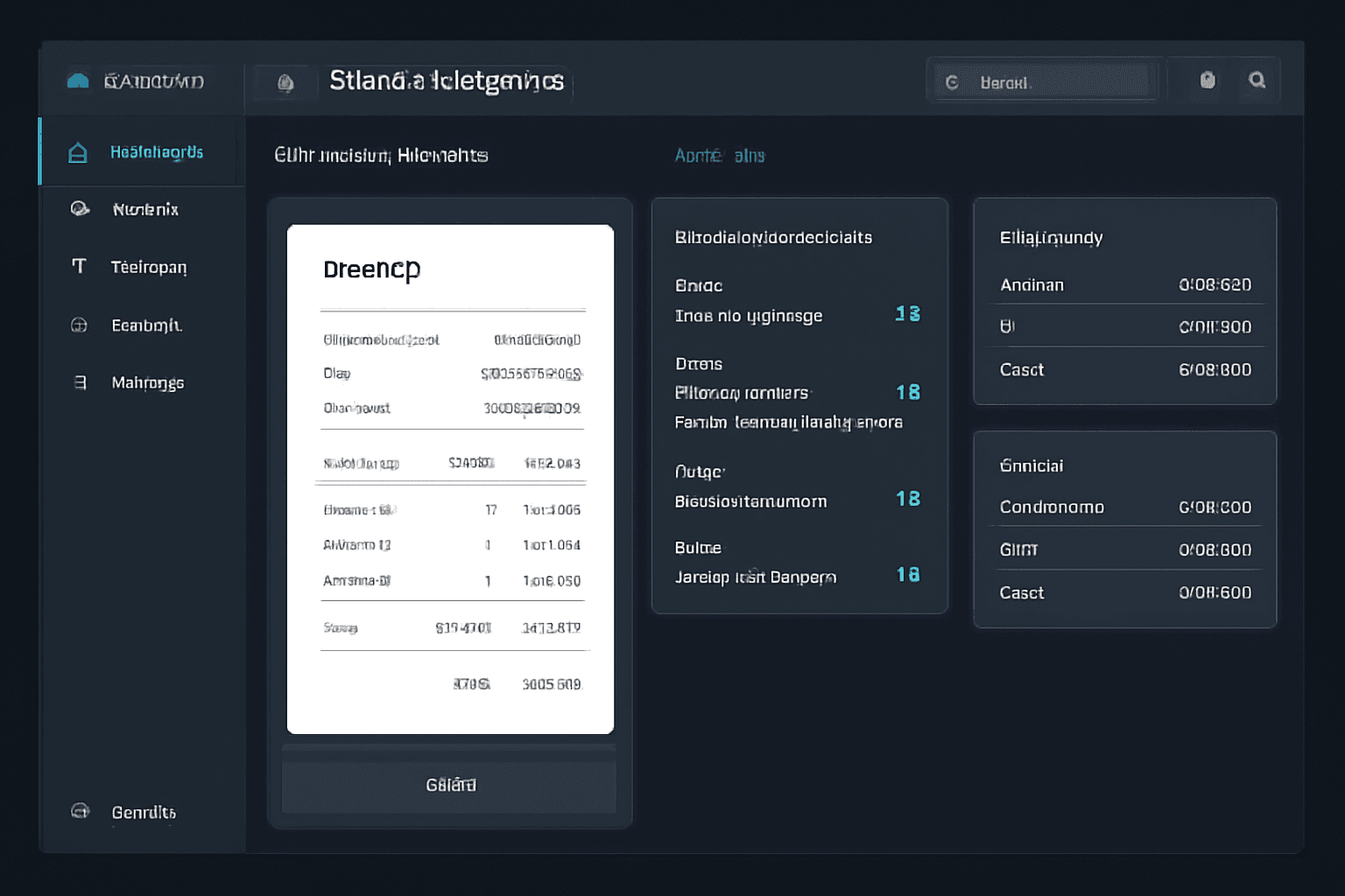 AI invoice validation dashboard reviewing invoice fields, supplier information, tax values and totals