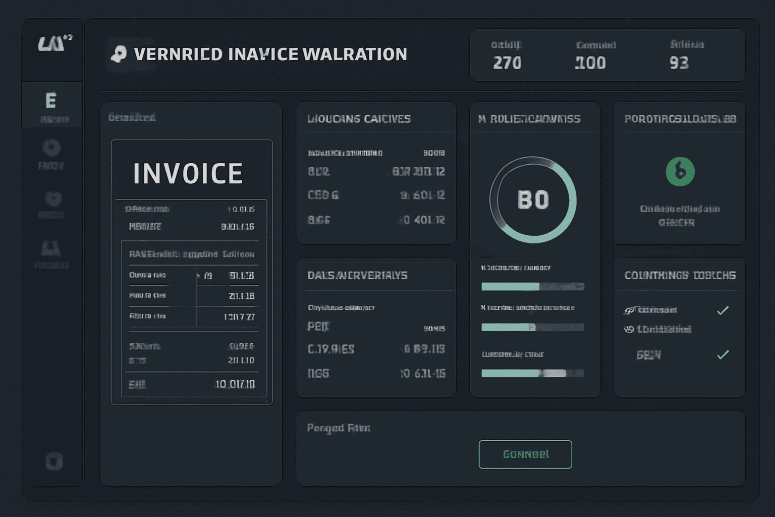 AI-powered invoice validation workflow showing OCR, extraction, quality scoring and duplicate detection