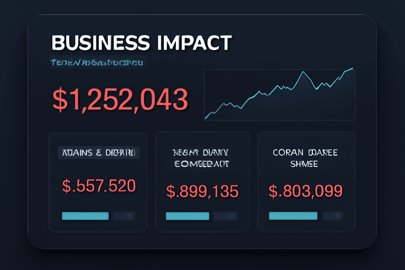 Business impact dashboard showing financial losses caused by invoice errors and duplicate payments