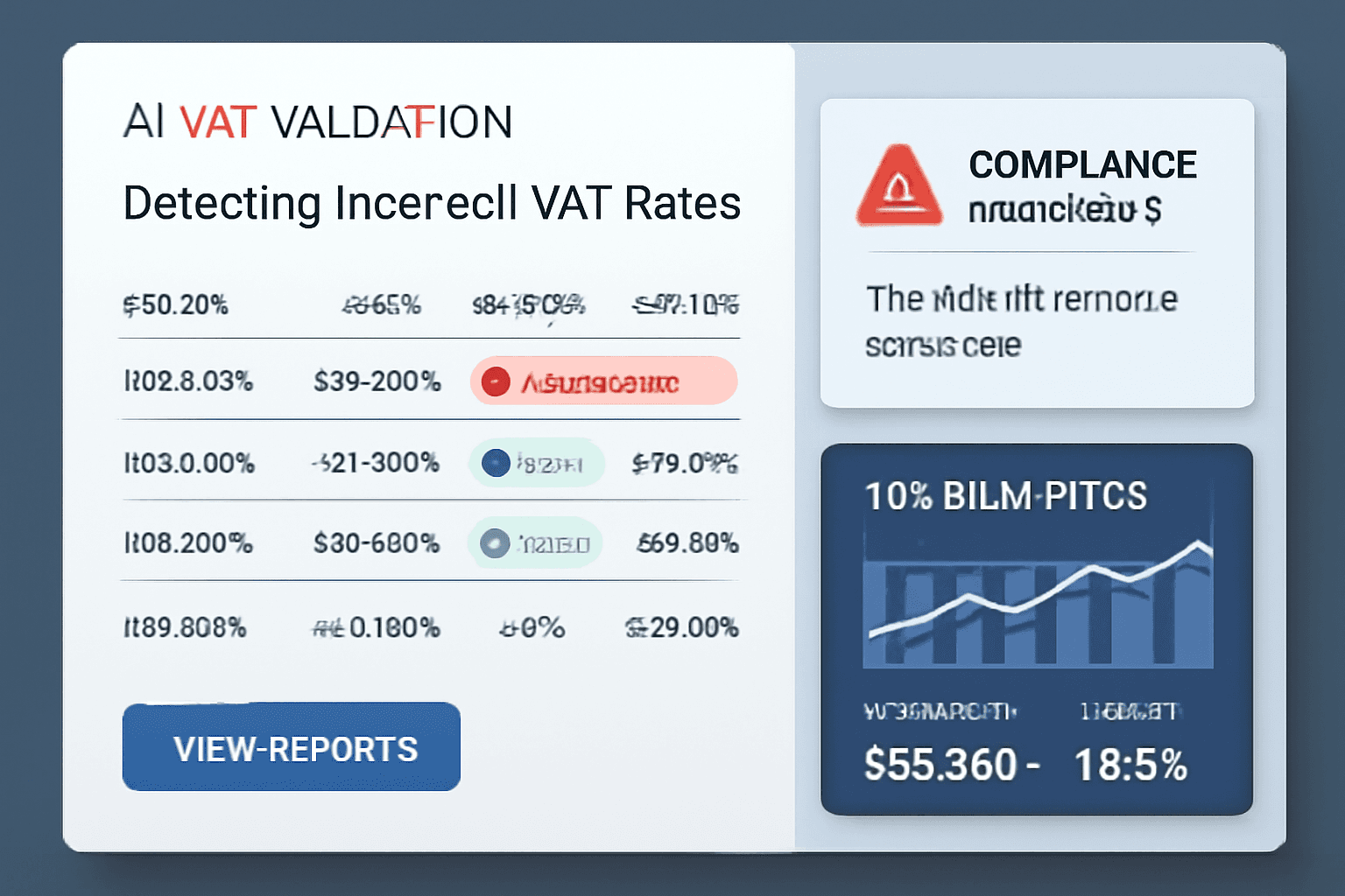 AI VAT validation software detecting incorrect VAT rates and tax discrepancies