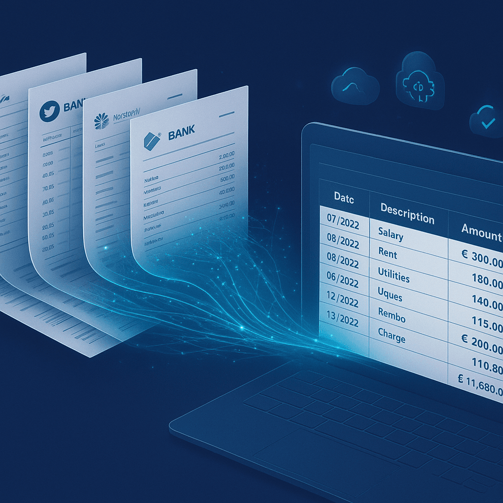AI extraction works with all bank statement formats